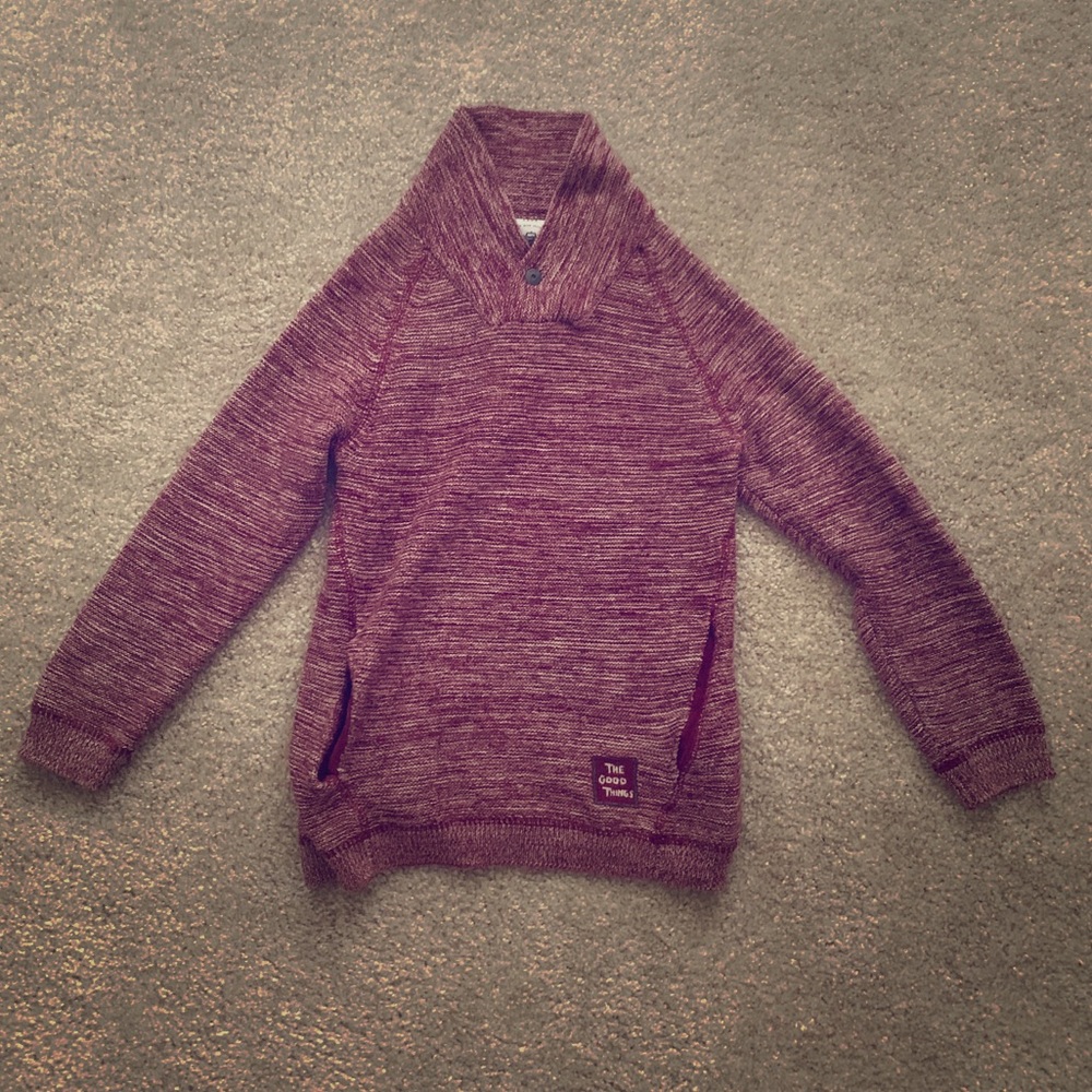 Boys Red Knit Sweater